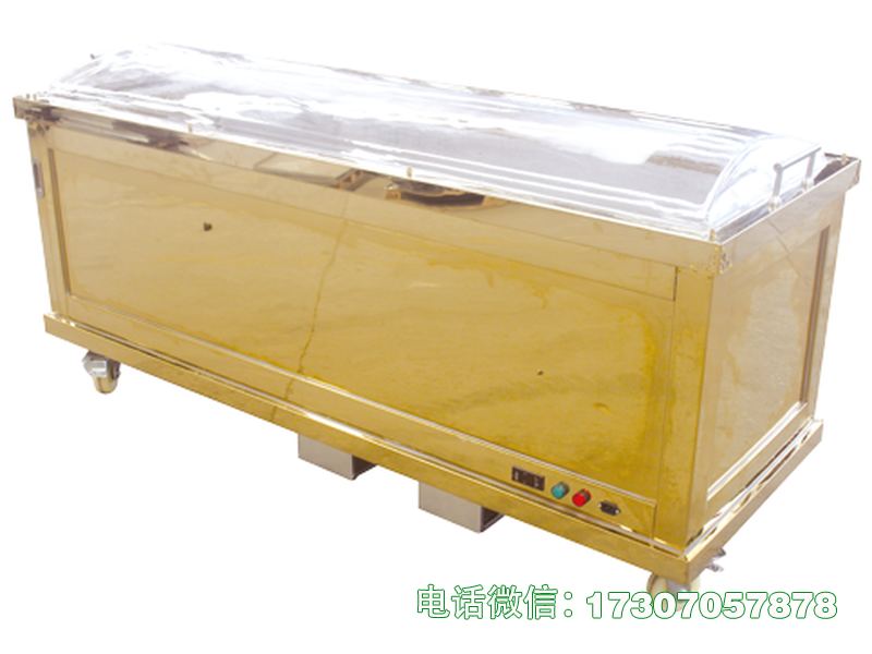 北戴河侧开钛金水晶棺